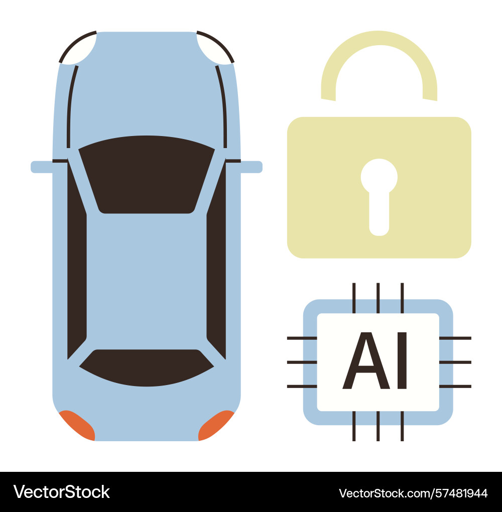 Autonomous vehicle with ai integration Autonomous vehicle with ai integration vector image
