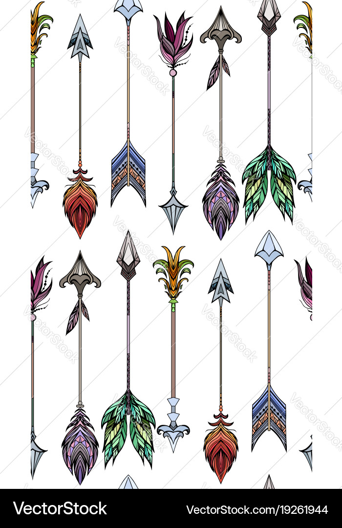 Bohemian Arrow Pattern vector image