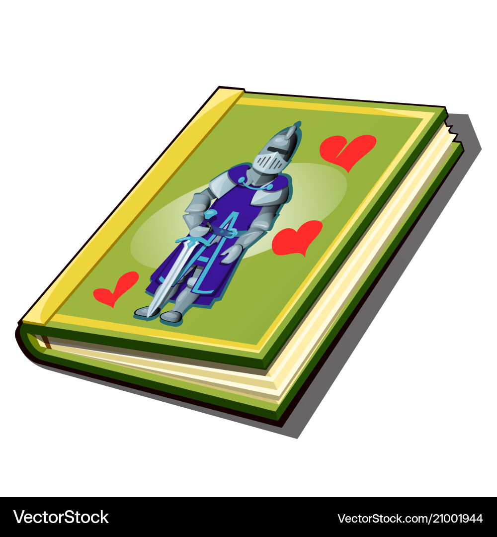 Book with the cover a picture of knight vector image