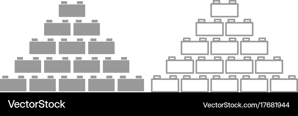 Building block it is black icon vector image