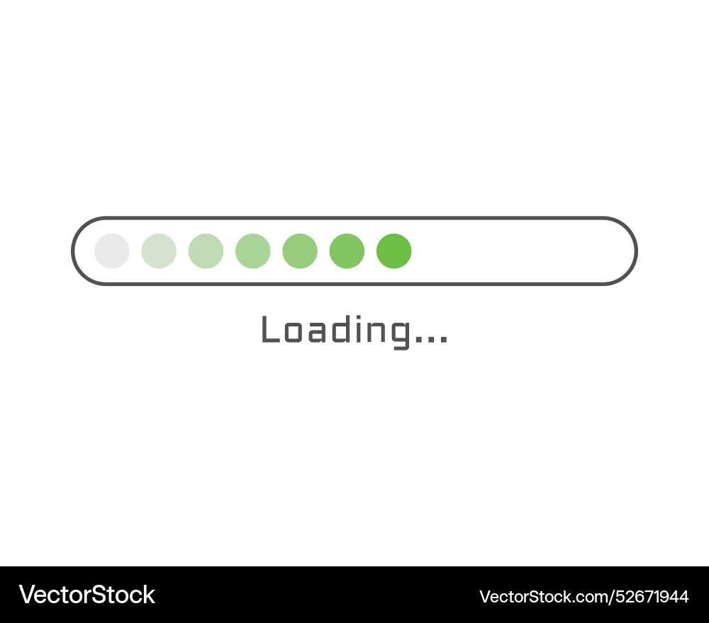 Collection loading bar status icon set of loaded Collection loading bar status icon set of loaded Vector Image