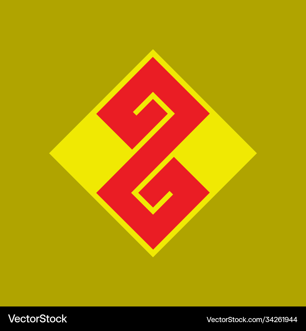 Curl shape square abstract logo Curl shape square abstract logo Vector Image
