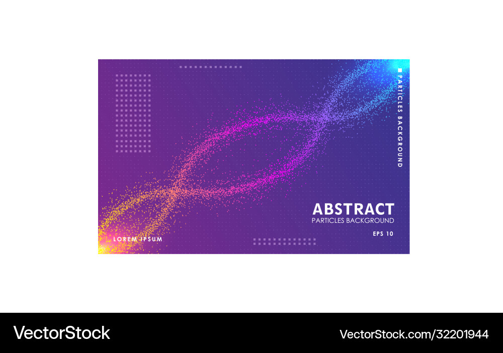 Dynamic abstract color particles background Dynamic abstract color particles background Vector Image