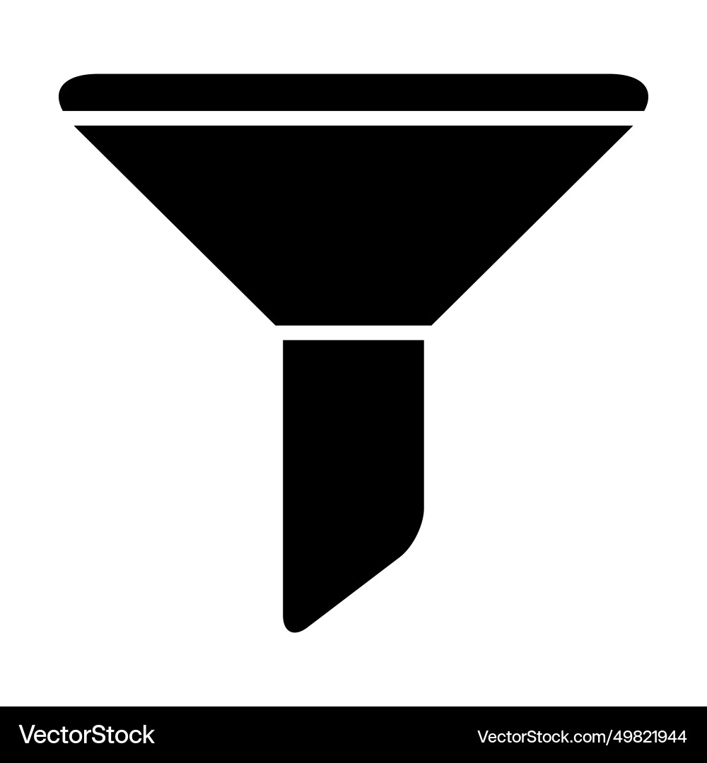 Filter button web shape icon flat filtering Filter button web shape icon flat filtering vector image