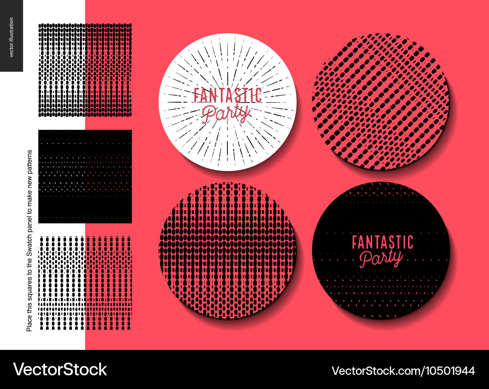 Glitch patterns set Vector Image