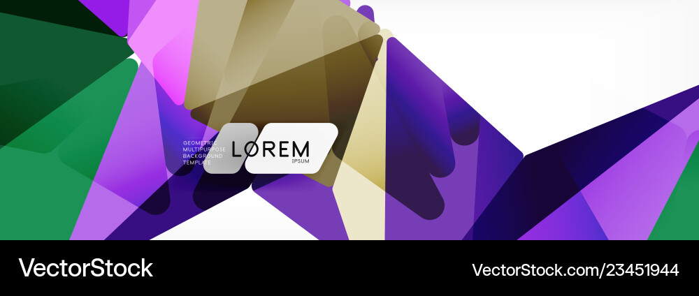 Mosaic triangular low poly style abstract Vector Image