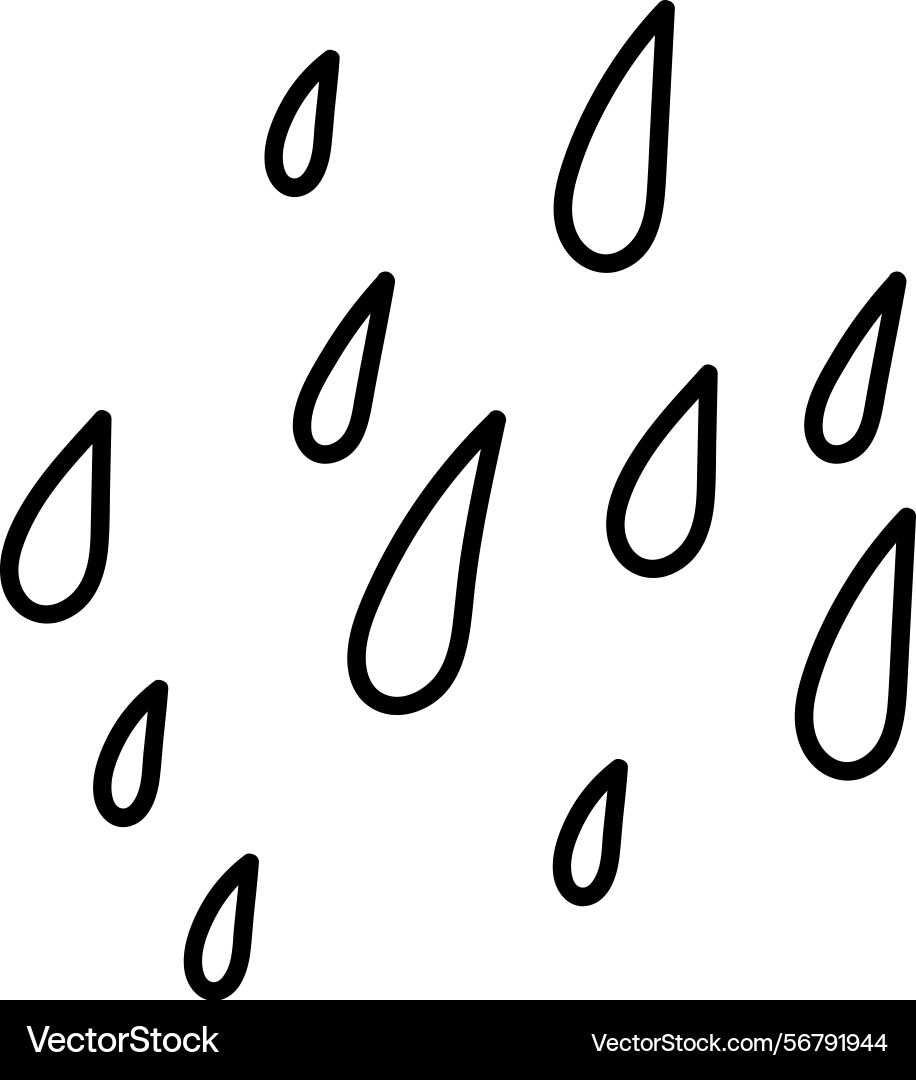 Raindrop pattern in line art Raindrop pattern in line art vector image