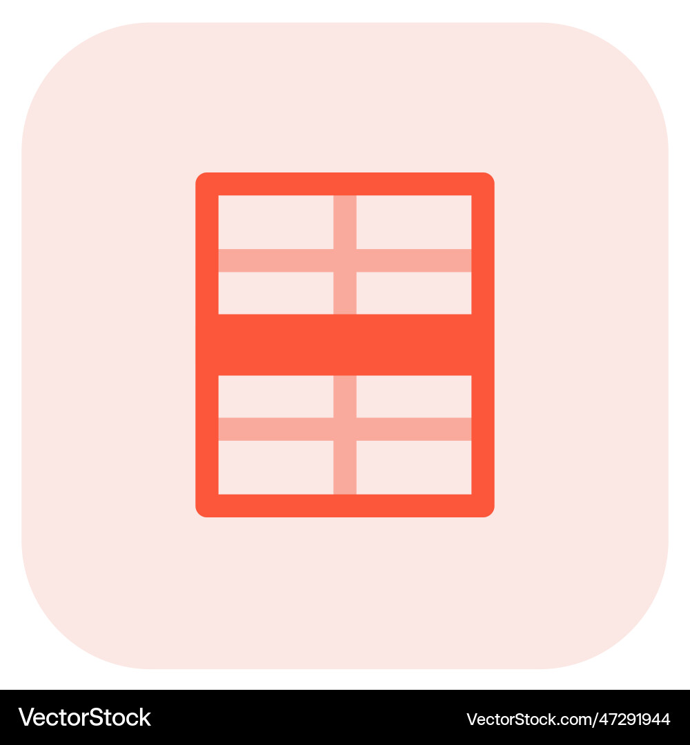Sash window with vertical moving panels Vector Image