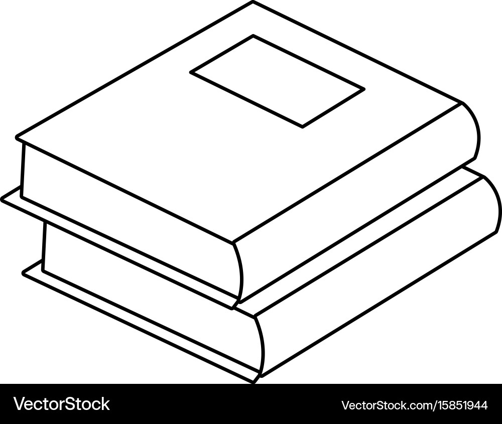 Stack books literature library learn read vector image