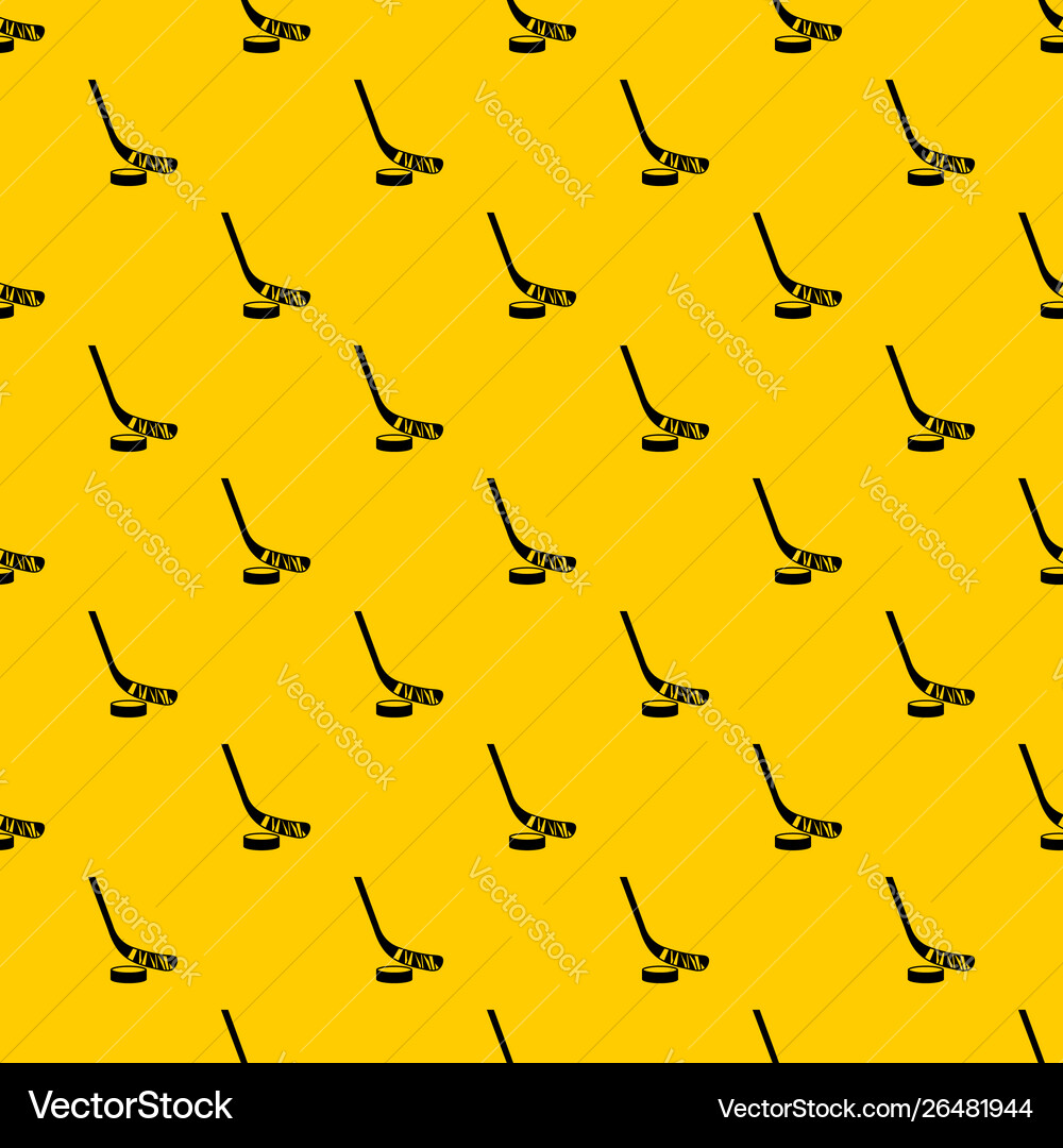 Stick and puck pattern Stick and puck pattern vector image