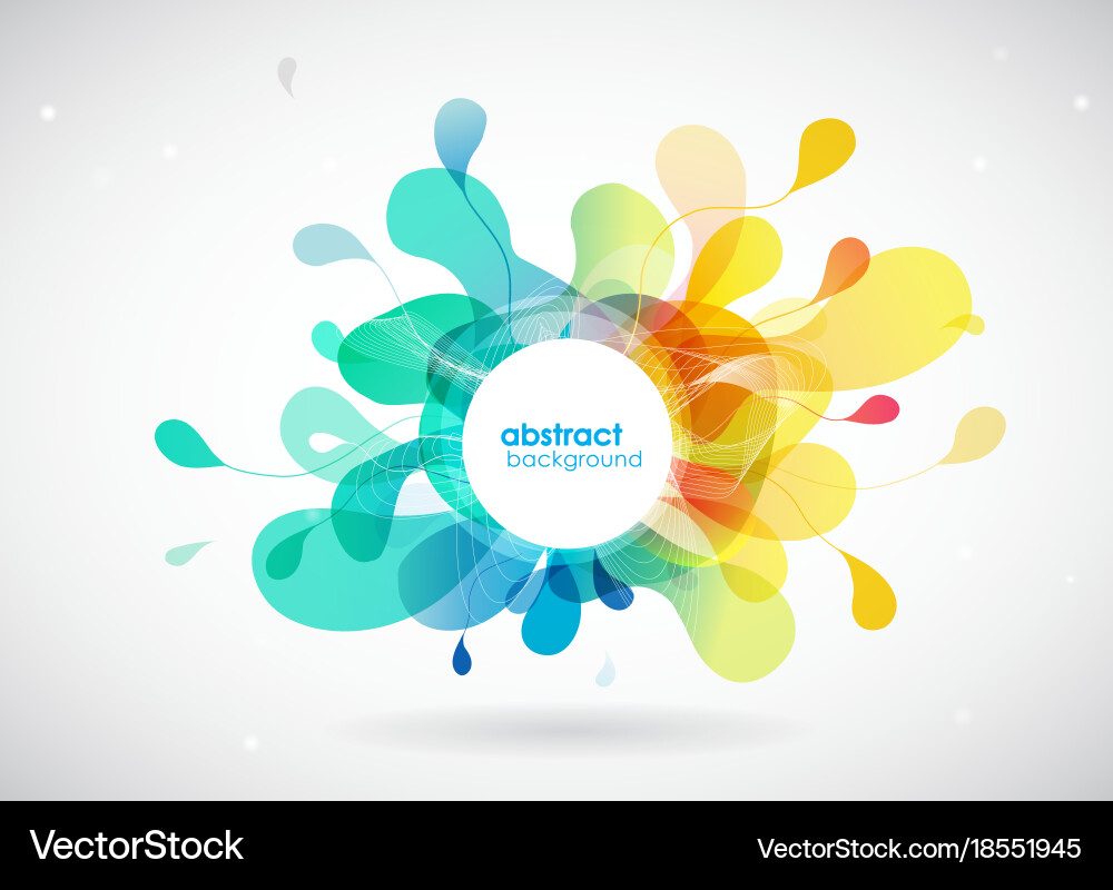 Abstract colored background with different shapes vector image