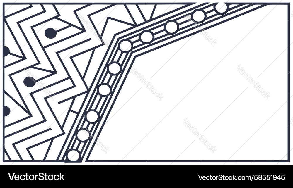 Angular Geometric Corner Motif Vector Image