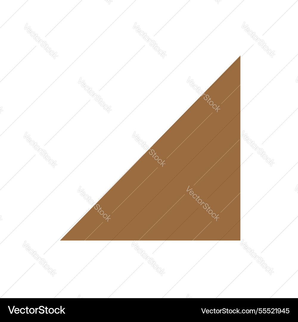 Blown right triangle basic simple shapes isolated Blown right triangle basic simple shapes isolated Vector Image