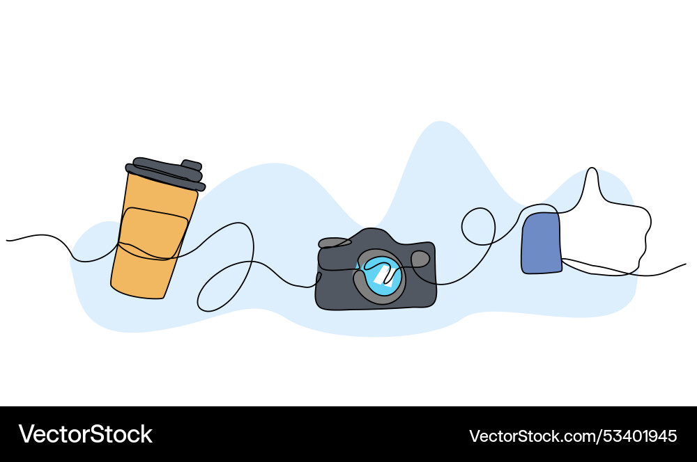 Continuous set of lines Continuous set of lines vector image
