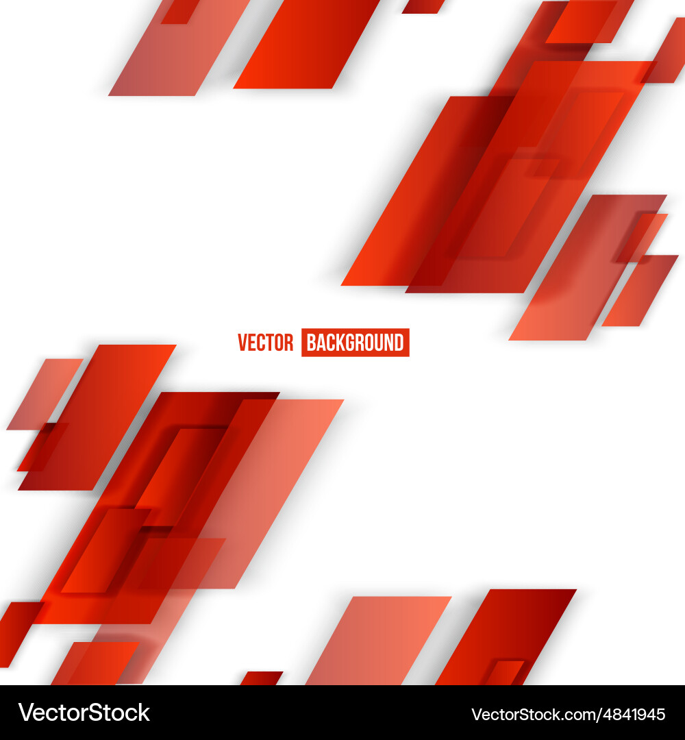 Dynamic Red Geometric Background vector image