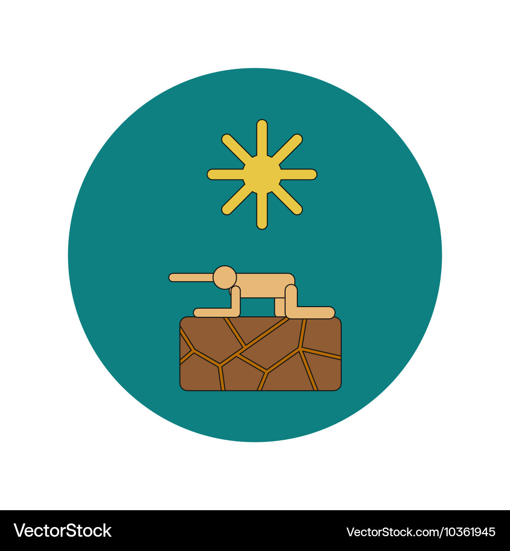 In flat design of drought Vector Image