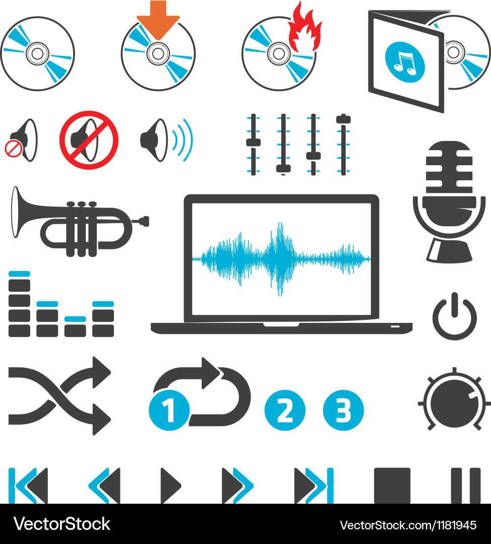 Media files Vector Image