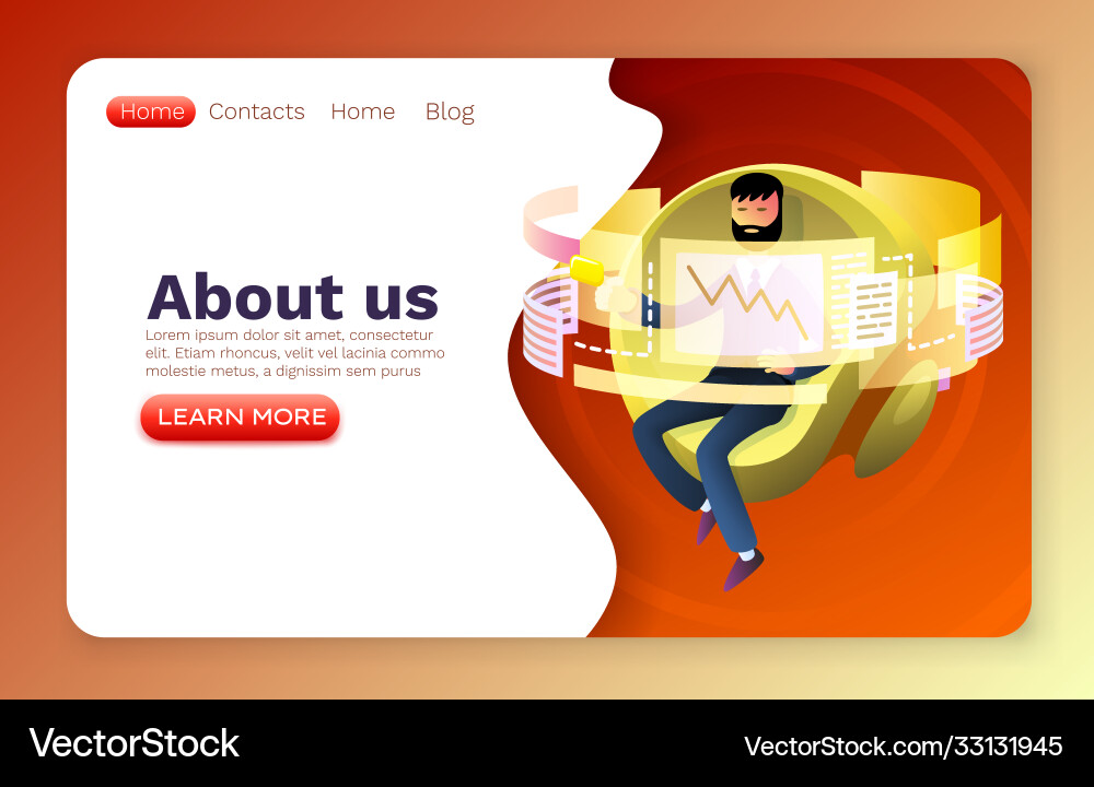 Operator job developer website workplace process Vector Image