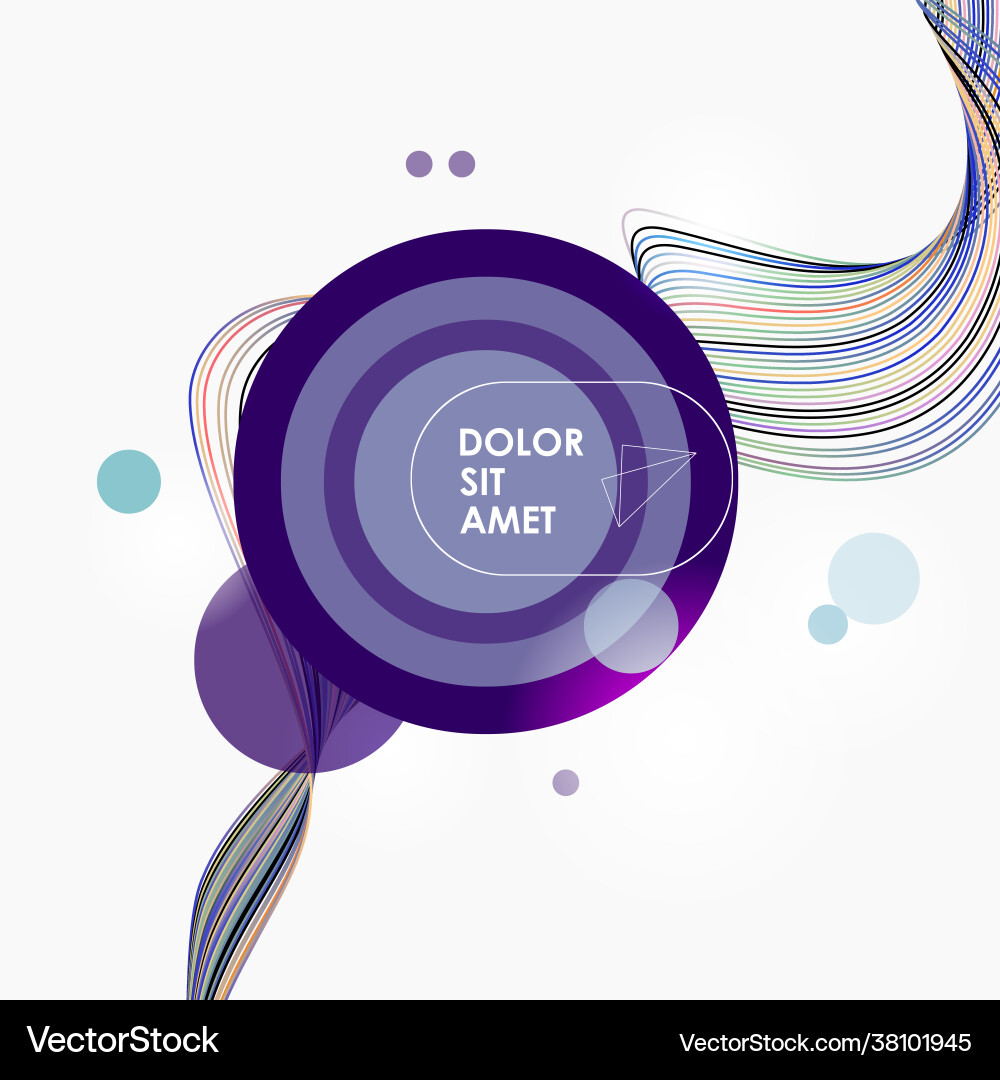 Pattern with colorful smooth lines and circles Pattern with colorful smooth lines and circles Vector Image