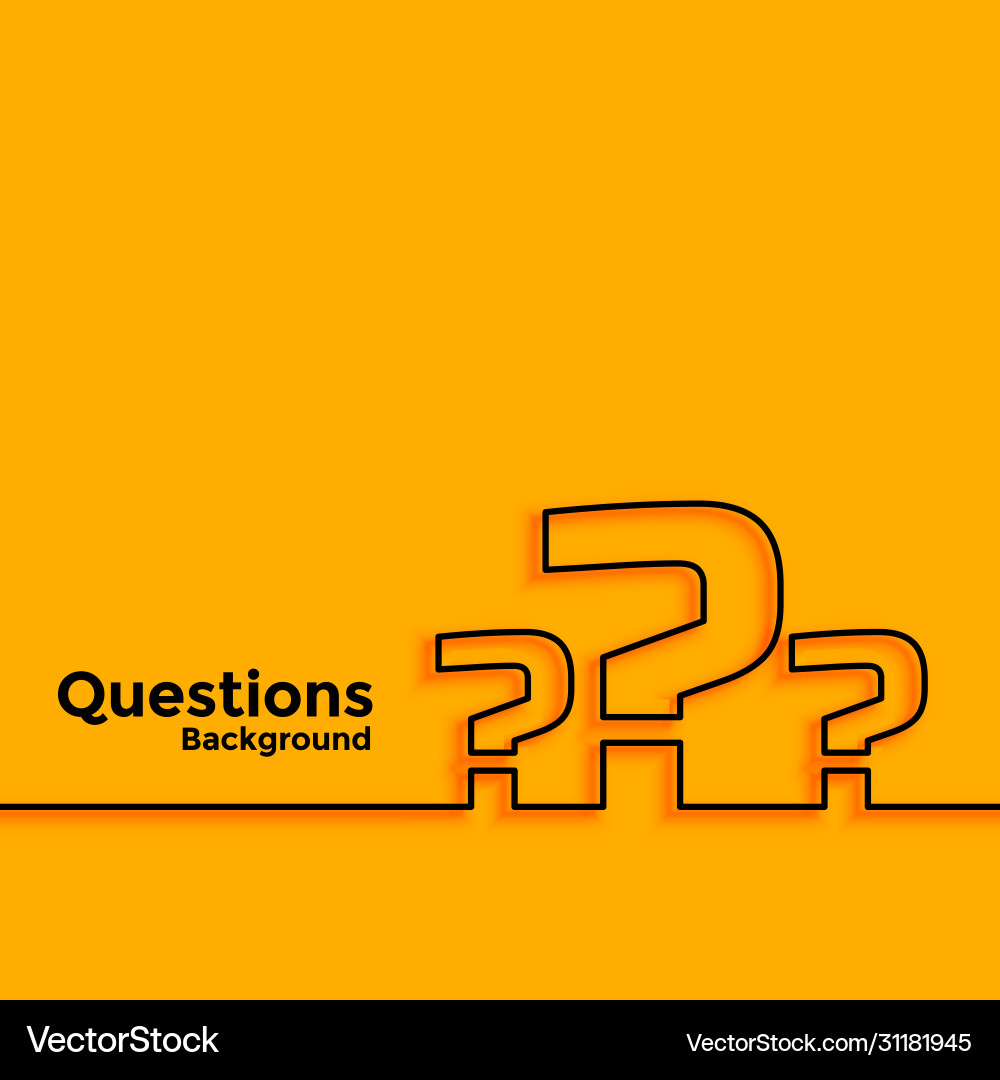 Question mark background with text space area vector image