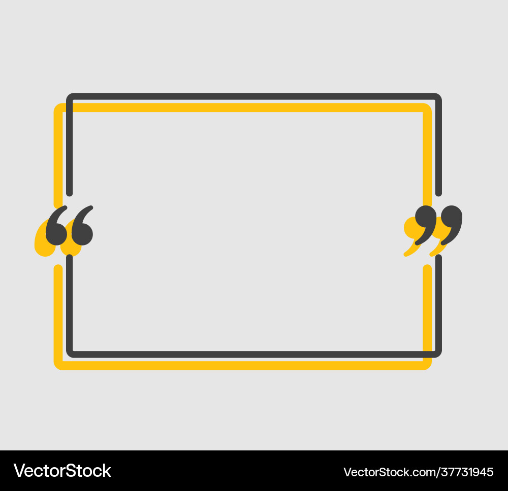 Quote speech bubble text in brackets rectangle Quote speech bubble text in brackets rectangle vector image