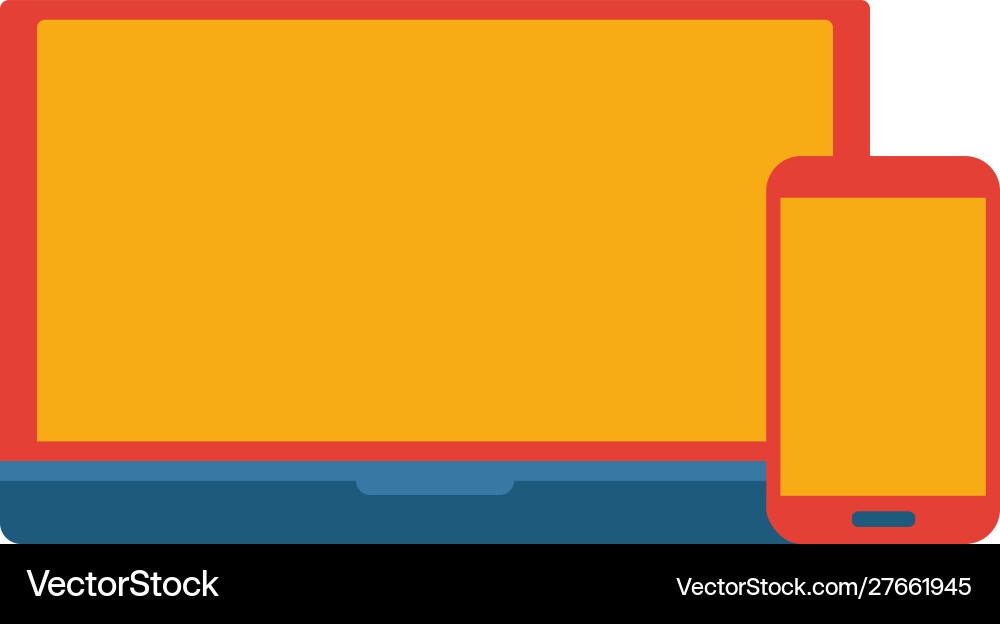 Responsive design icon simple flat element from Vector Image