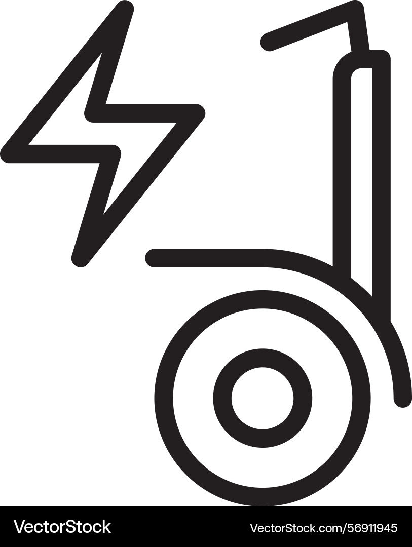 Segway with handle linear style icon design Vector Image