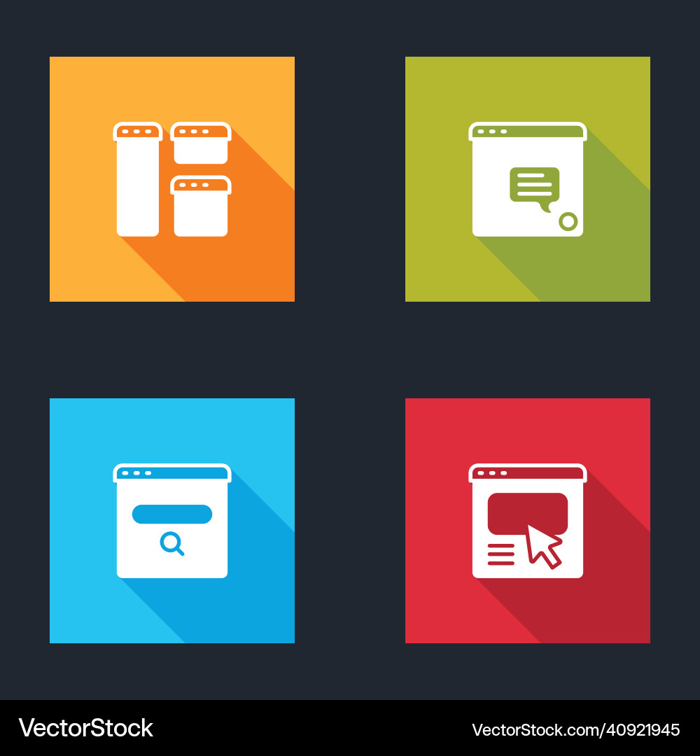 Set browser window new chat messages notification Vector Image