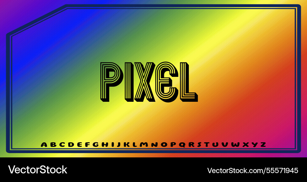 Text effects with editable colors and abstract Vector Image
