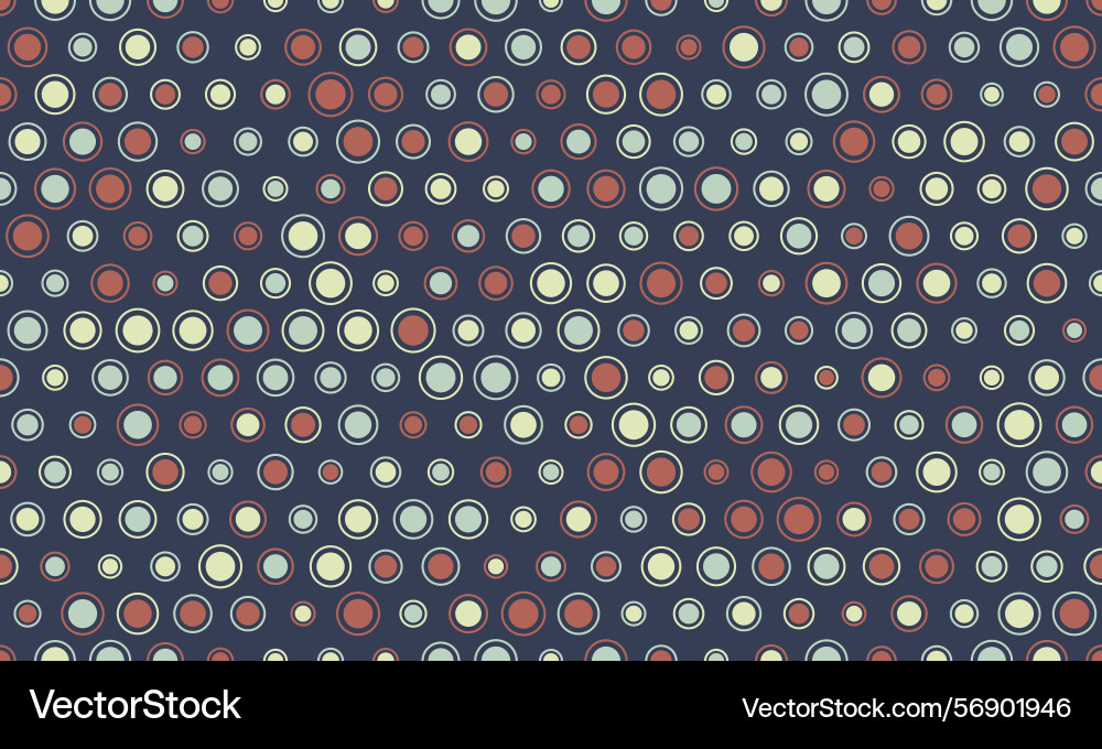 Abstract seamless pattern of colorful circles Vector Image