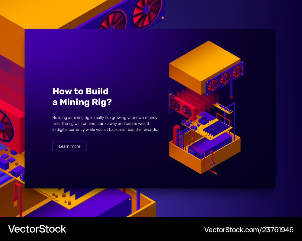Assembles server for mining Assembles server for mining vector image