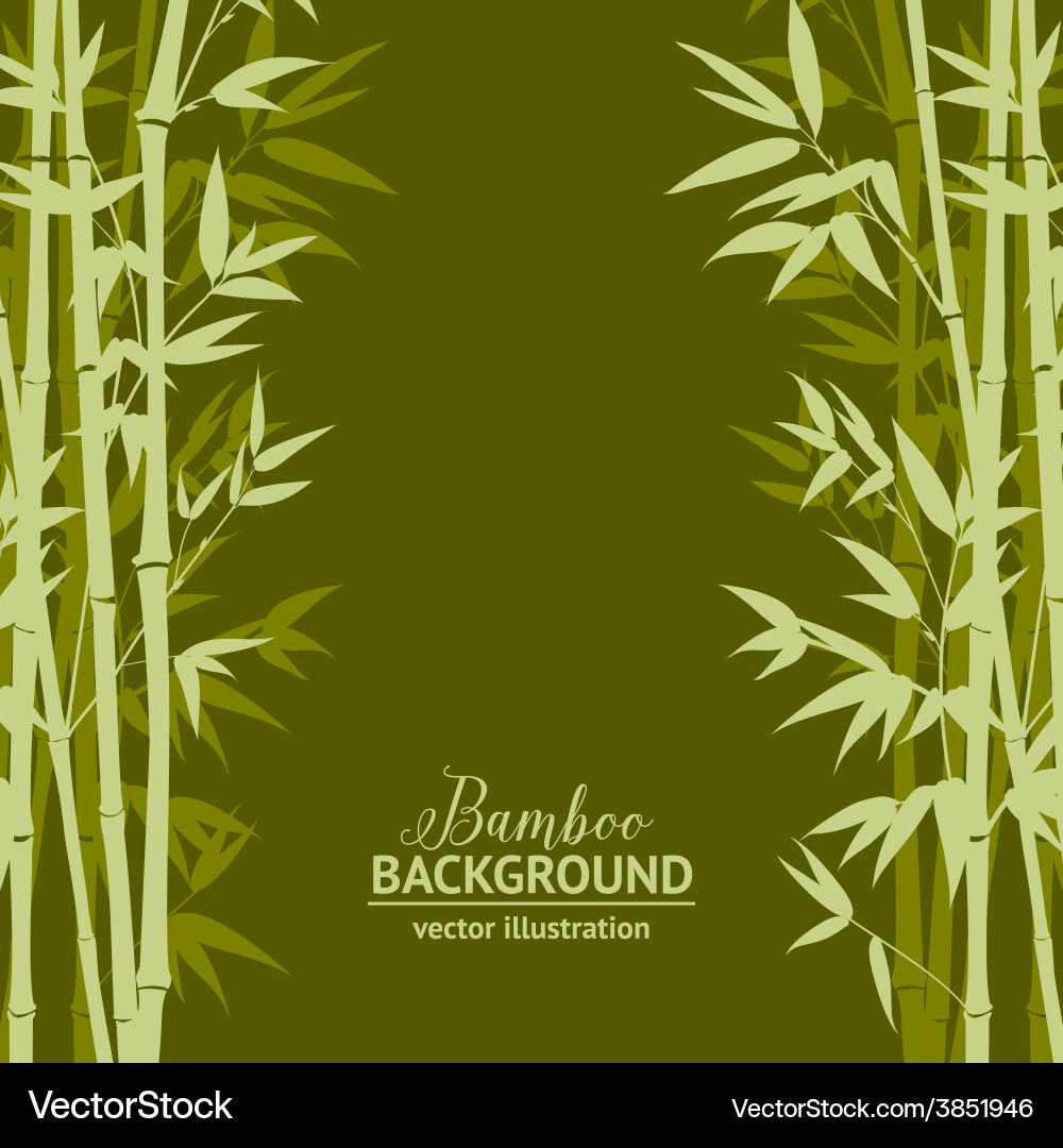 Bamboo Forest Card (3851946) – Royalty-Free Vector | VectorStock, image size:1000x1080