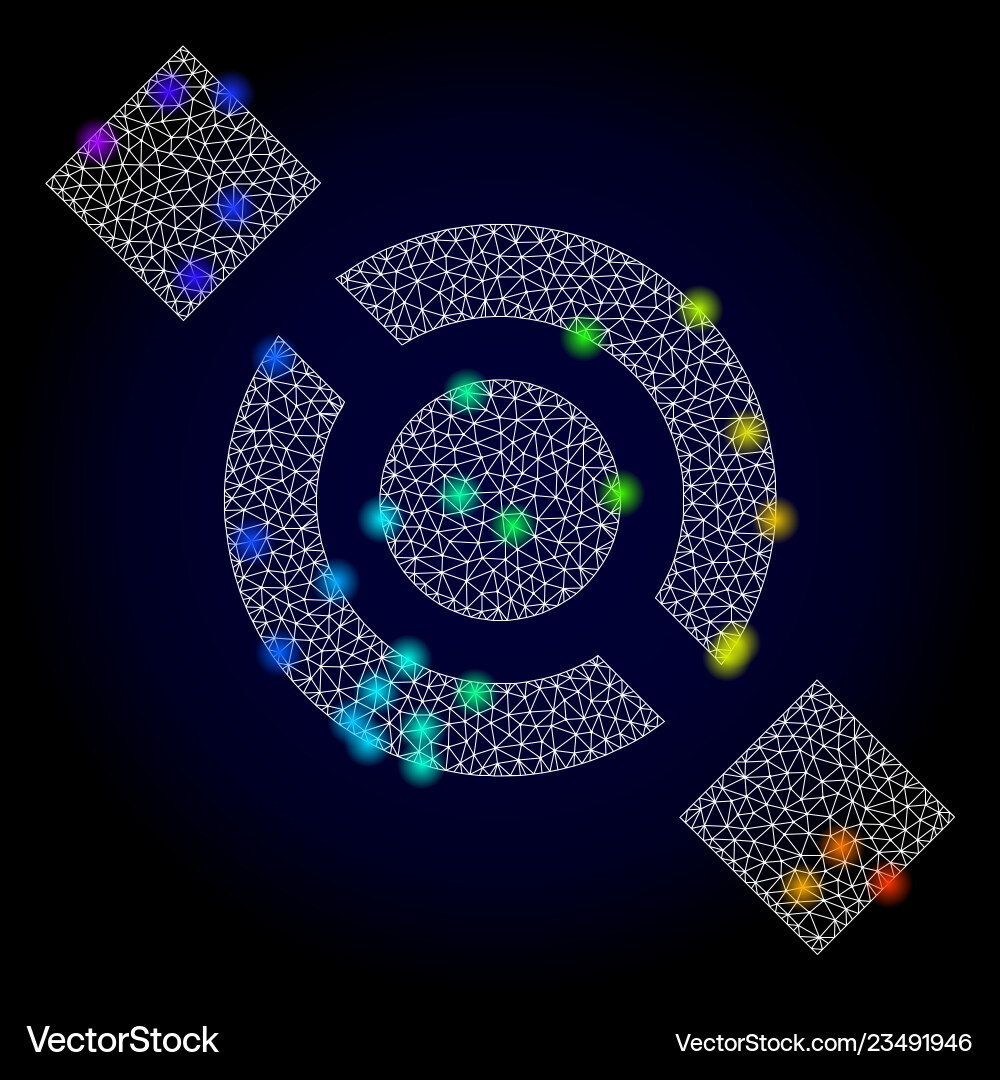 Carcass mesh joint node with spectrum Carcass mesh joint node with spectrum vector image