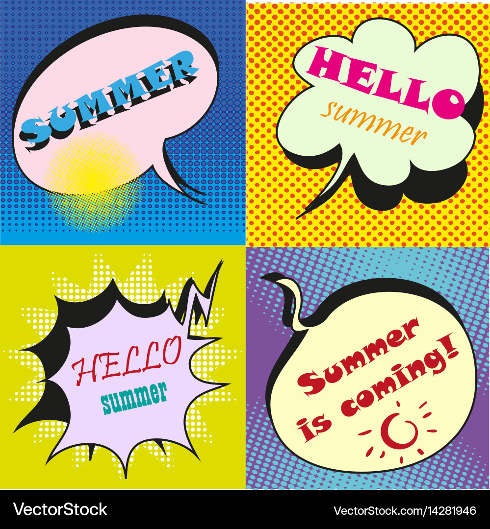 Colorful speech bubbles with text hello Vector Image