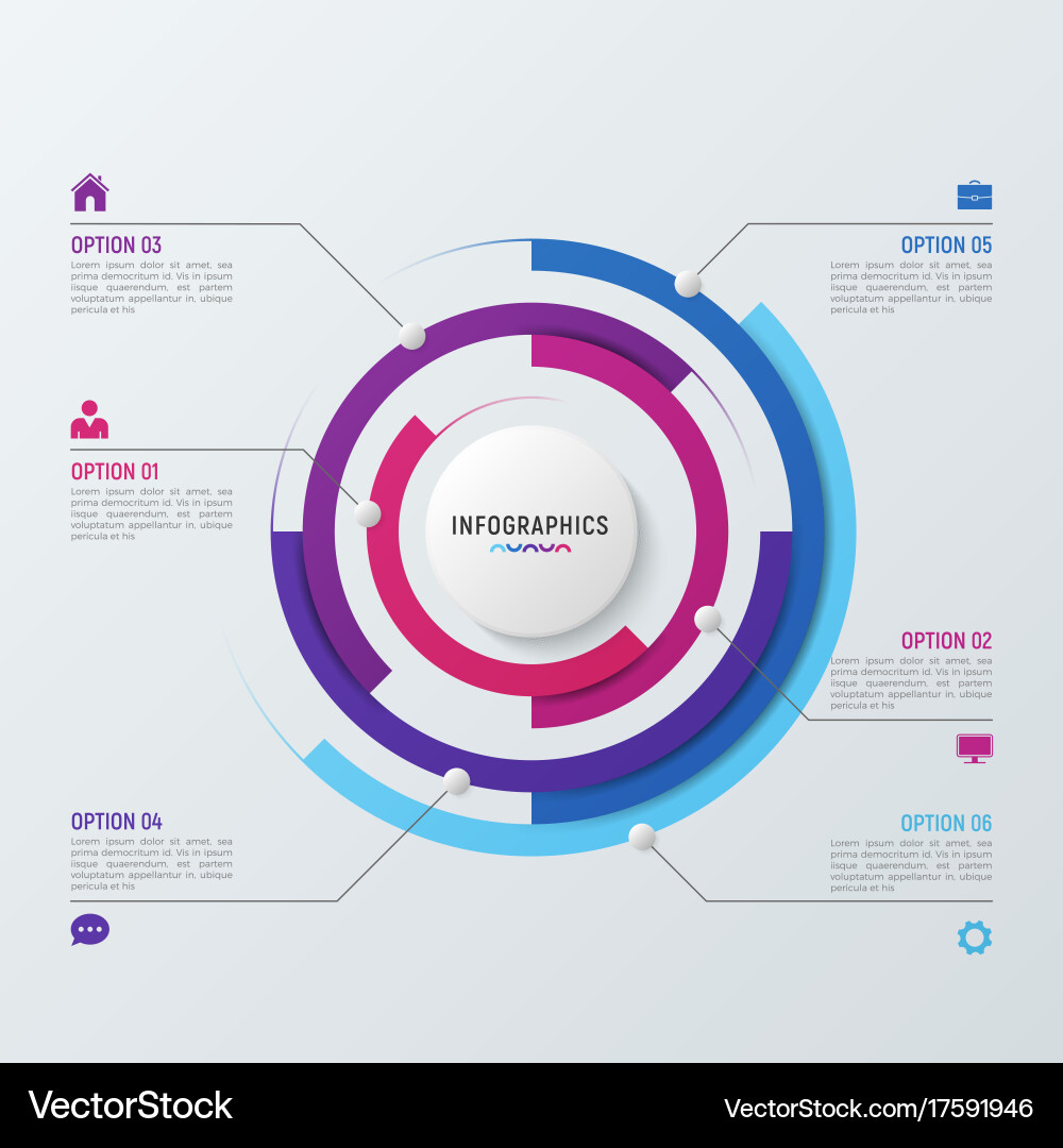 Data Circle Chart Infographic Template vector image
