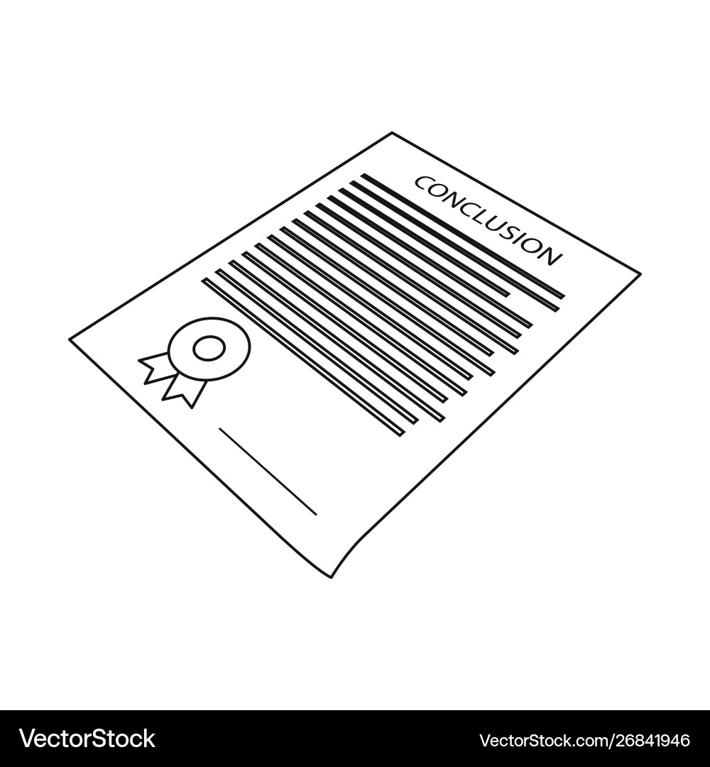 Design document and certificate sign Vector Image