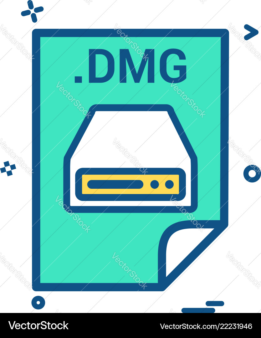 Dmg application download file files format icon Dmg application download file files format icon Vector Image