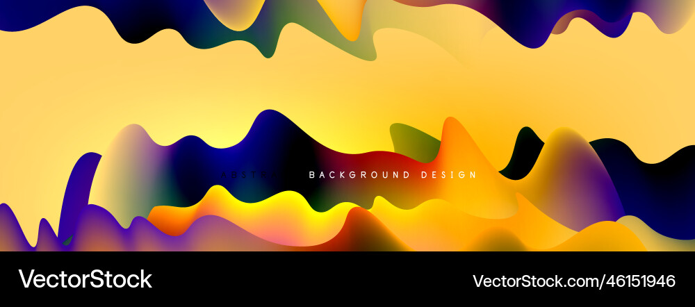 Dynamic liquid waves abstract background Vector Image