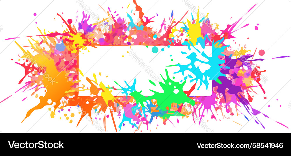 Dynamic Paint Splash Frame Vector Image