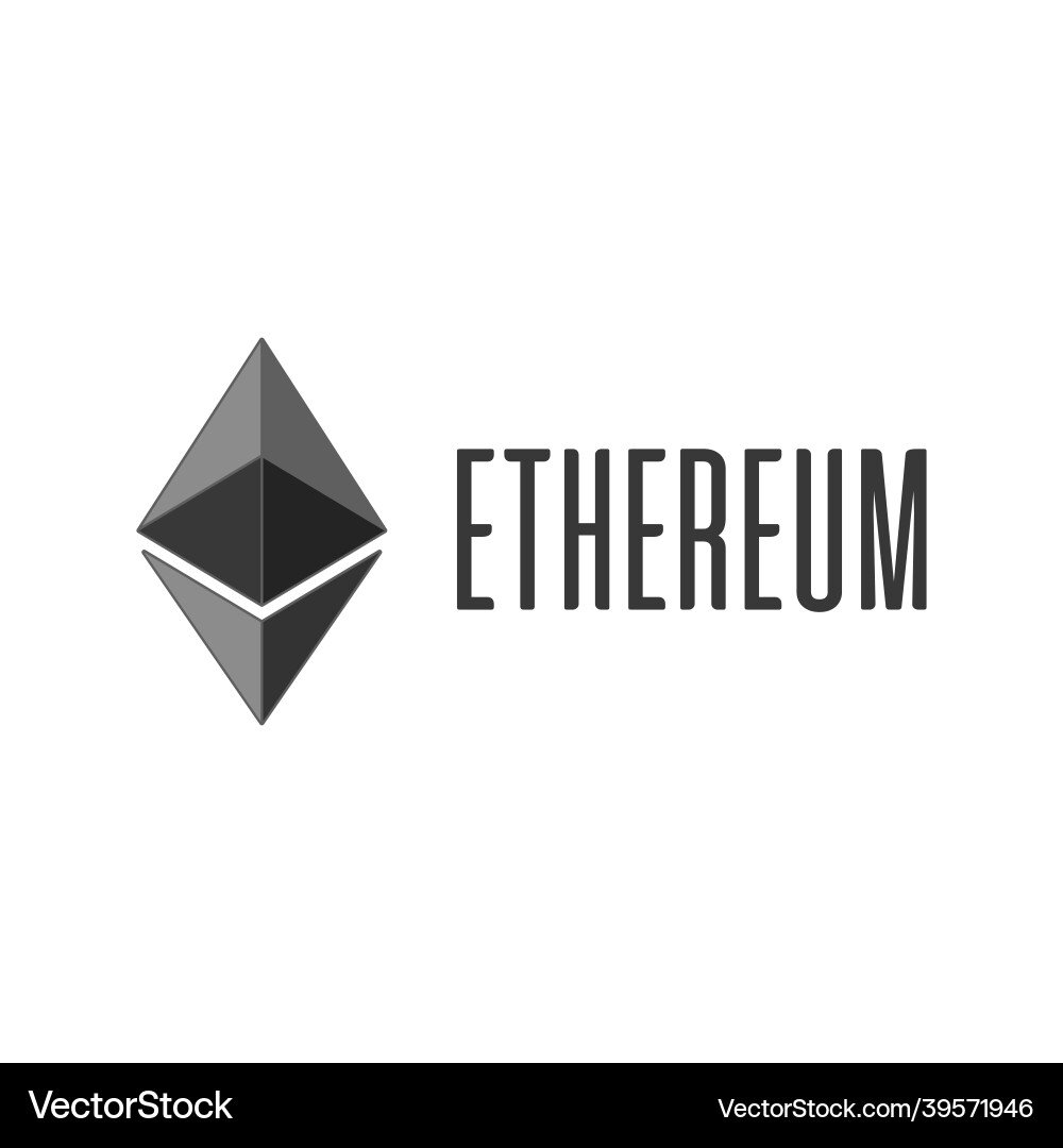 Ethereum cripto currency icon Vector Image