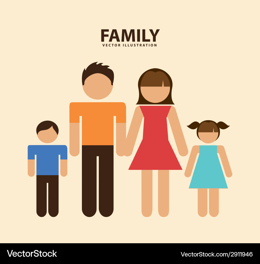 Family Group Icon Set Vector Image