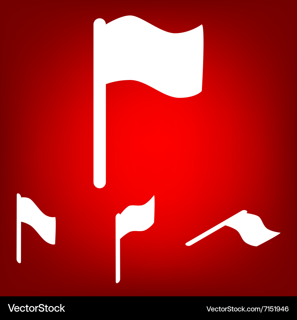 Flag icon set isometric effect Vector Image
