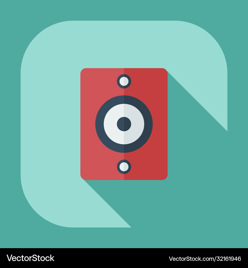 Flat modern design with shadow icons audio Vector Image