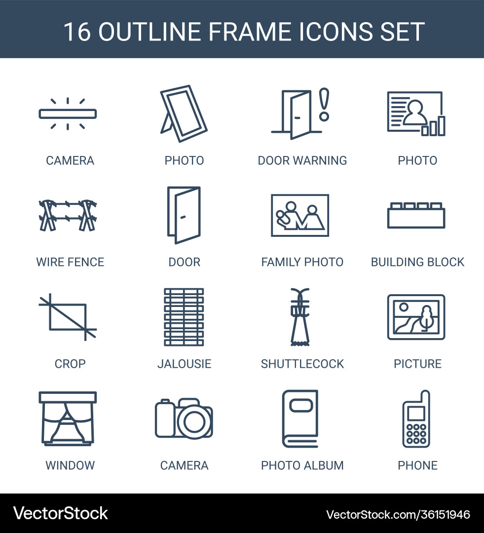 Frame icons vector image