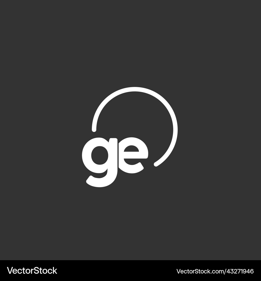 Ge initial logo with rounded circle Vector Image