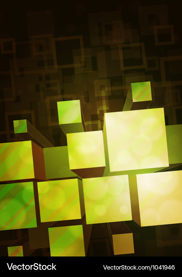 Geometric Cube Background vector image