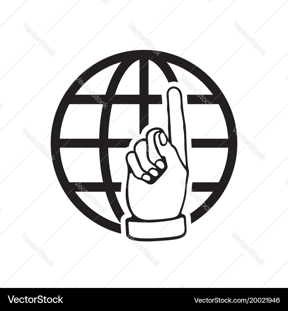 Go to web icon internet flat for website on white vector image