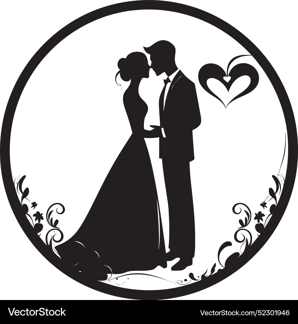 Graphic unity black marriage vignettes comm Graphic unity black marriage vignettes comm Vector Image