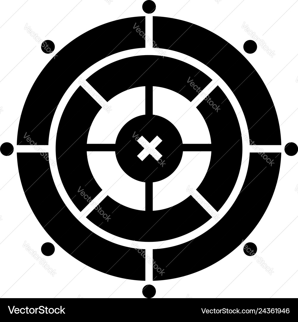 Modern target icon simple style Vector Image