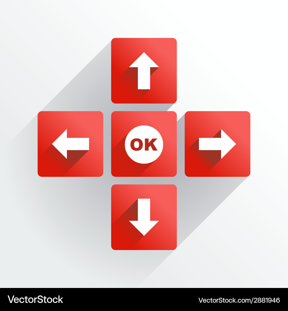 Navigation buttons vector image